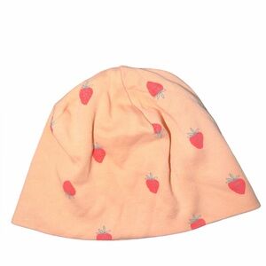 Tea Collection Peach Beanie with Strawberries